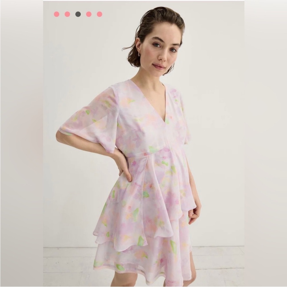 Hatch Maternity Dress - The Nicoletta Tiered Mini-Dress - Baby shower dress